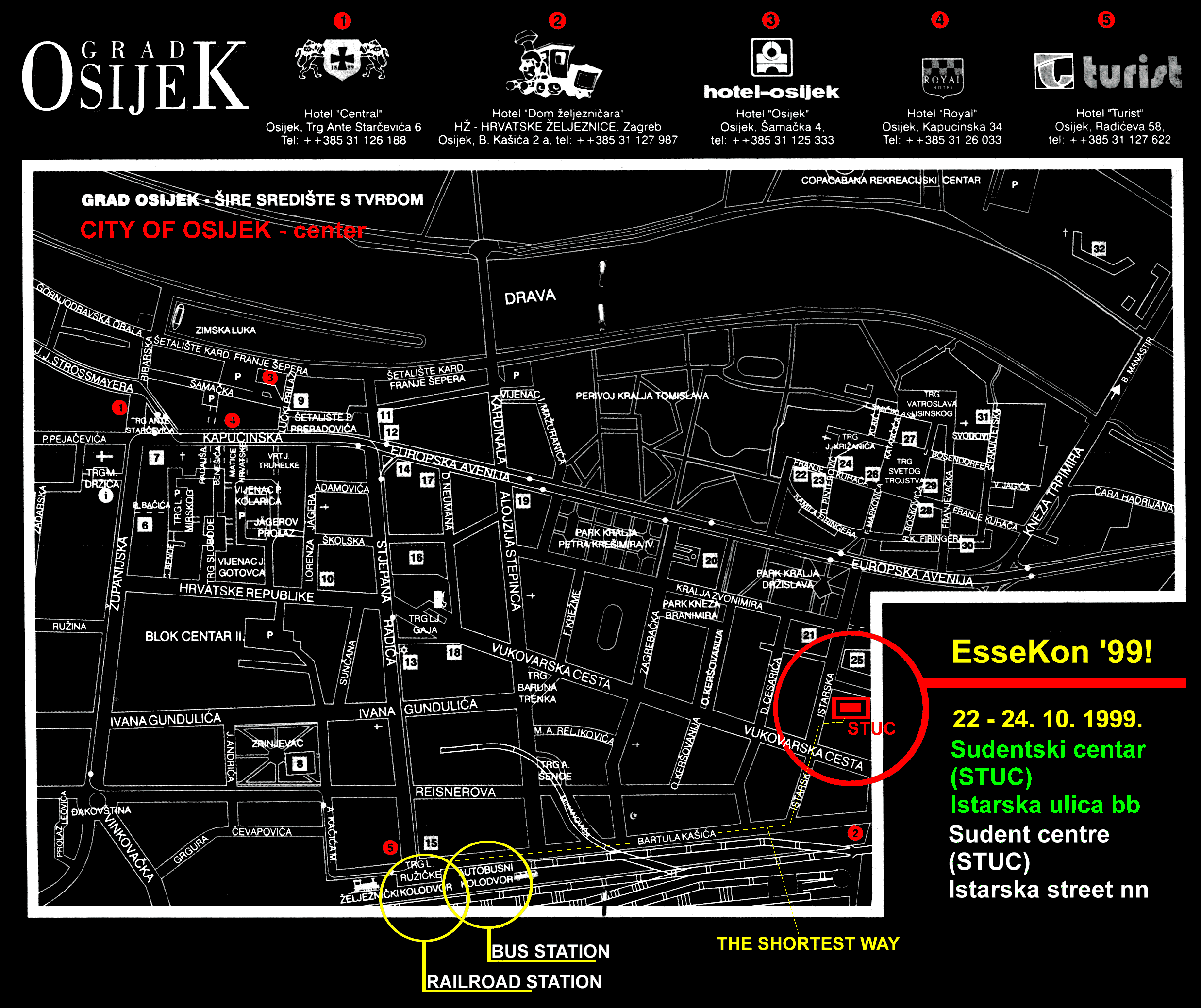 EsseKon 99 - mapa grada
